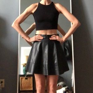 VINTAGE faux leather skirt
